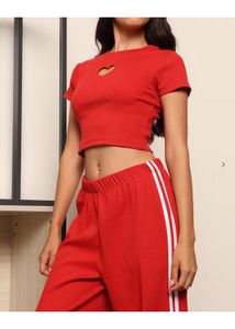 Heart Cutout  Crop Top