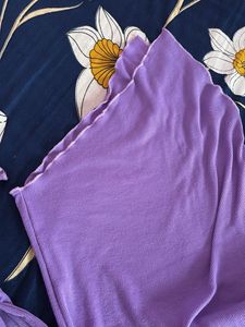 Purple Asymmetrical Long Sleeve Top