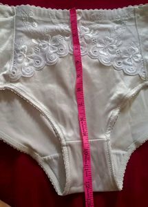 White Satin High Waist Brief