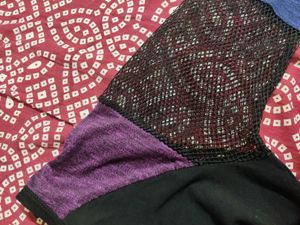 Black Top With Mesh Sleeves