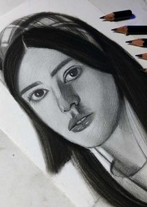 Original Charcoal Portrait Art