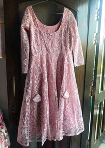 Pink Embroidered Anarkali Suit