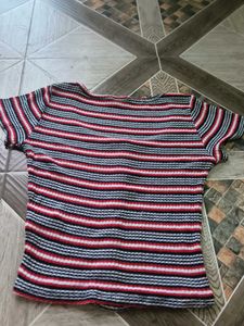 Striped Button-Up Top
