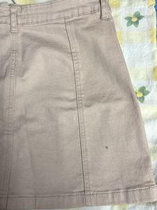 Forever21 Peach Denim Mini Skirt