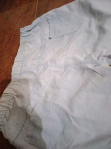 White Elastic Waist Pants