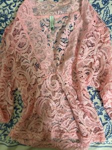 ⋆ ˚｡🌸⋆ ˚｡ Pink Lace V-Neck Top