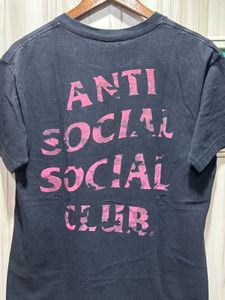 Anti Social SociaI Club Red Camo Logo Black TShirt