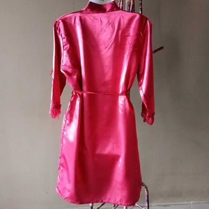 Silky Pink Robe