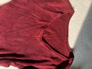 Burgundy Knit Bodycon Dress