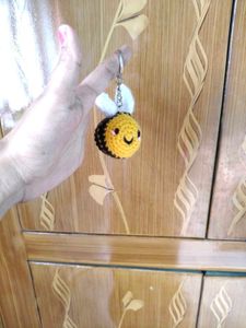 Crochet Bee Keychain
