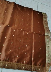 Brown Silk Blend Saree