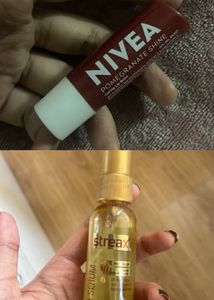 COMBO- Nivea lip balm and Strex Serum