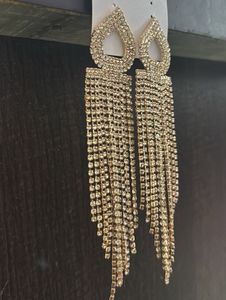 Glamorous Rhinestone Dangle Earrings