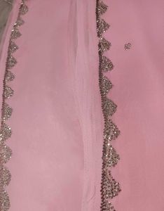 Pink Embellished Dupatta