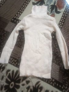 peach Turtleneck Long Sleeve high neck