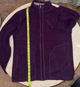Purple Fleece Zip-Up Jacket