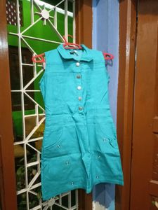 Korean Dresses Sea Green Colour