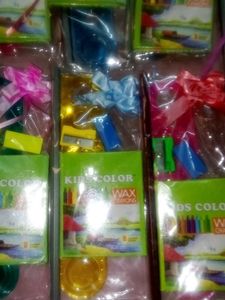 Seven Stationery sets with crayons