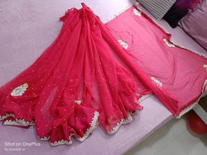 Elegant dark pink Saree
