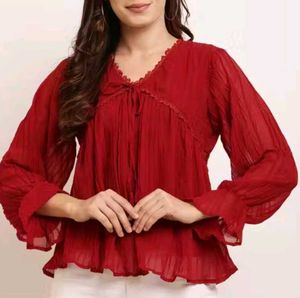 Red Sheer Top
