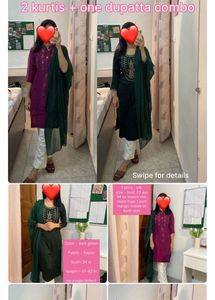 7 Kurtis And One Dupatta Set