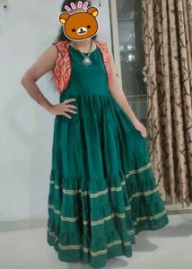 Green Ethnic Gown💚