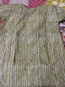 Green Printed Short Kurti