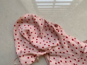 Pink Polka Dot Mini Dress