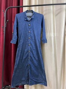 Denim Button-Down Dress