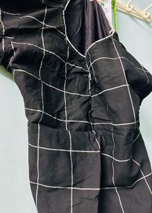 Black &amp; White Checked Salwar Suit