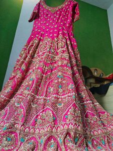 dabka work anarkali dress