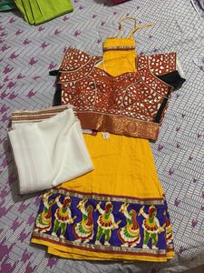 Yellow Lehenga Choli  with Anklets