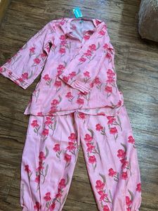 Pink Floral Print Kurta Set