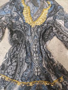 Y2k Pinteresty Printed Sheer Kurti/top