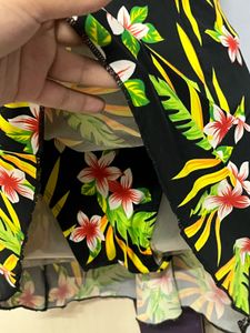 Floral Padded Vintage Beach Bay TropicalSwimdress