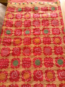 Red &amp; Pink Bandhini Printed Saree Fix Price