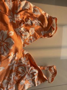 Orange Floral Top