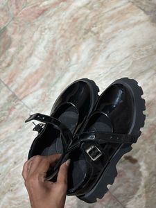 Black Mary Jane Platform Shoes