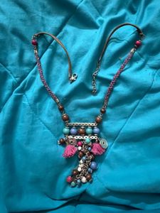 Boho Chic Necklace Y2K Vintage Pinterest Cute Pink