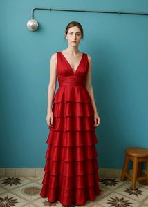 ♥️ RED Flared dress