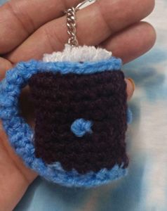 Crochet Coffee Mug Keychain