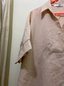 Beige Oversized Tunic Top Bust Till 48 L-30