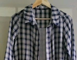 Blue &amp; White Long Shirt