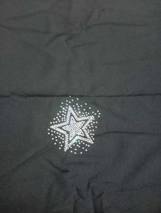 Black shirt Febric with sparkling Star