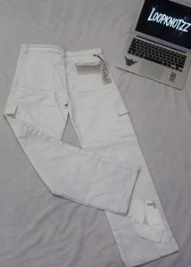 Zara White Cargo Pants
