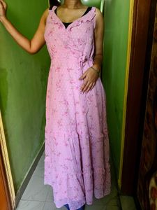 Floral Pink Maxi Dress