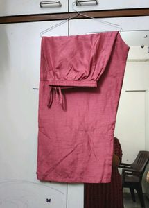 Dusty Rose Pink Indo Era Kurta Set With Dupatta
