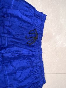 Blue Ethnic Skirt with Gold Trim