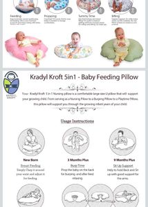 💯🔥🔥👌KRADYL KROFT 5in1 Baby Feeding Pillow with