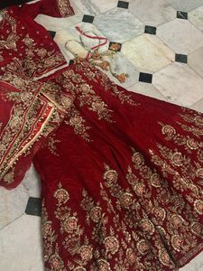 Red Embroidered Lehenga Choli